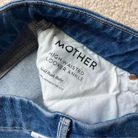 Mother High Waisted Looker Ankle Denim Hold Rush Baby Distressed Jeans Skinny - Picture 5 of 9